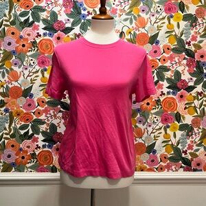 Boden Perfect Cotton T-Shirt Fuchsia Fedora Hot Pink Small